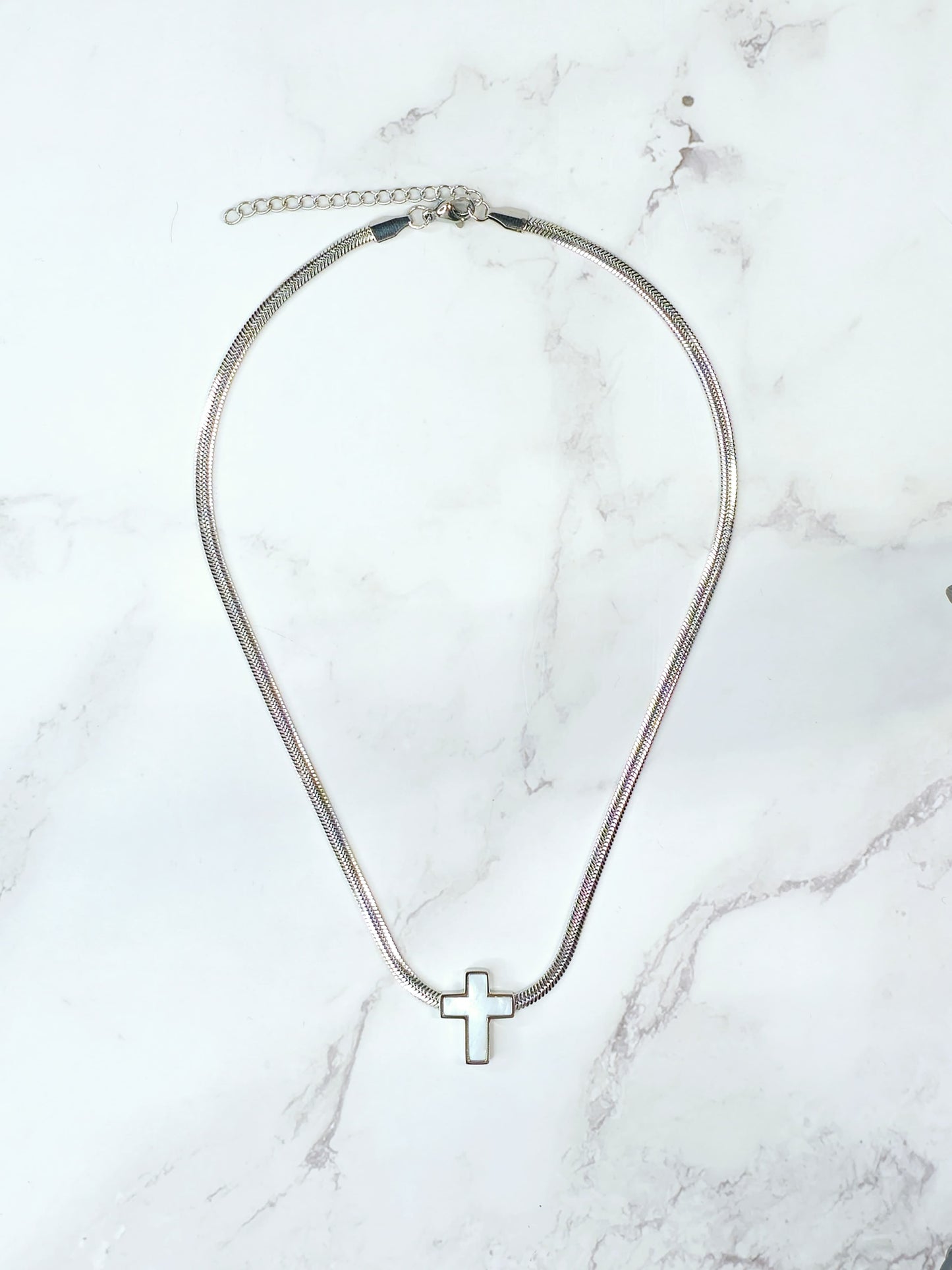 Collar Cruz - Perla